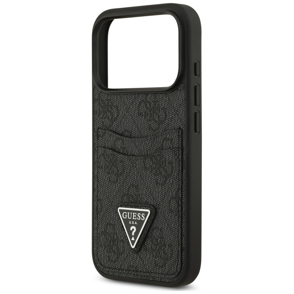 Θήκη για Apple iPhone 18 Pro Max / 17 Pro Max, Guess, 4G Double Card Triangle, Μαύρη