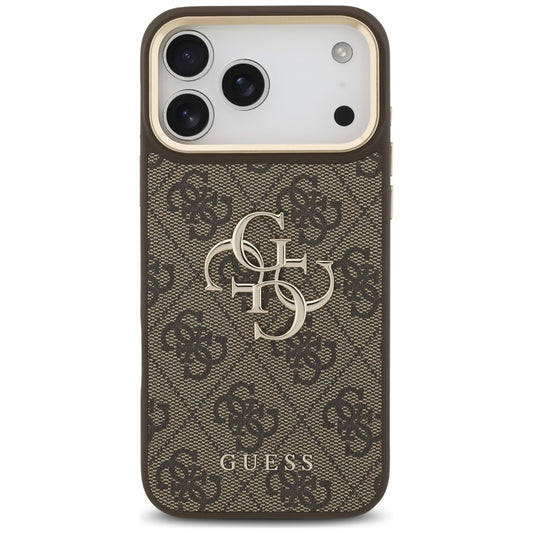 Θήκη για Apple iPhone 18 Pro Max / 17 Pro Max, Guess, Big 4G Classic Logo & Big Strap Metal Buttons, Καφέ
