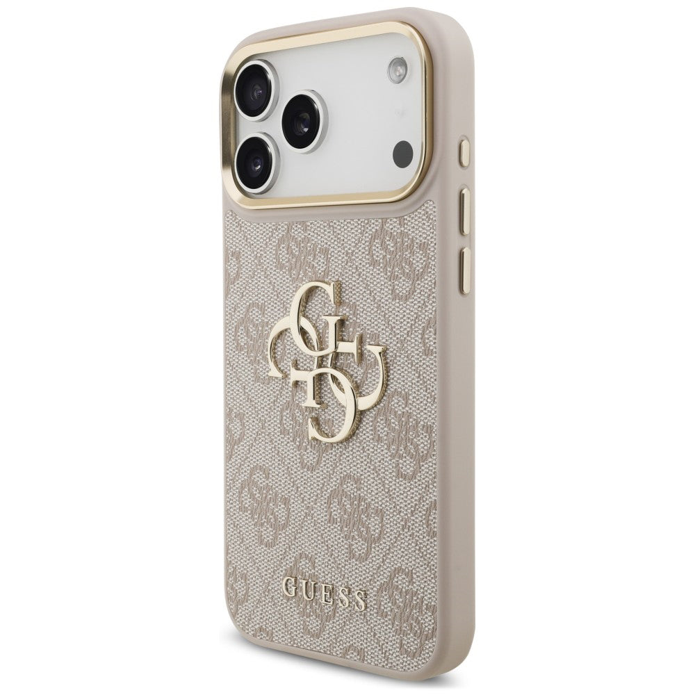 Θήκη για Apple iPhone 18 Pro Max / 17 Pro Max, Guess, Big 4G Classic Logo & Big Strap Metal Buttons, Ροζ