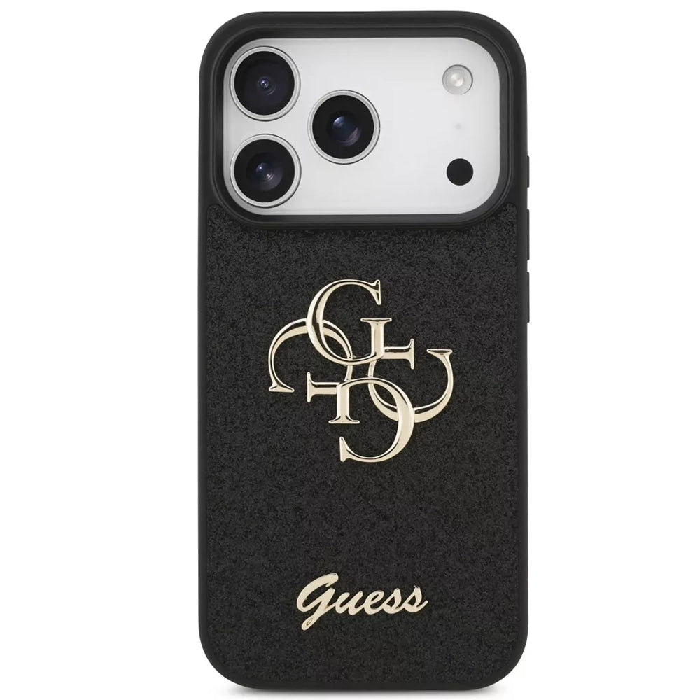 Θήκη για Apple iPhone 18 Pro Max / 17 Pro Max, Guess, Fixed Glitter Big 4G, Μαύρο