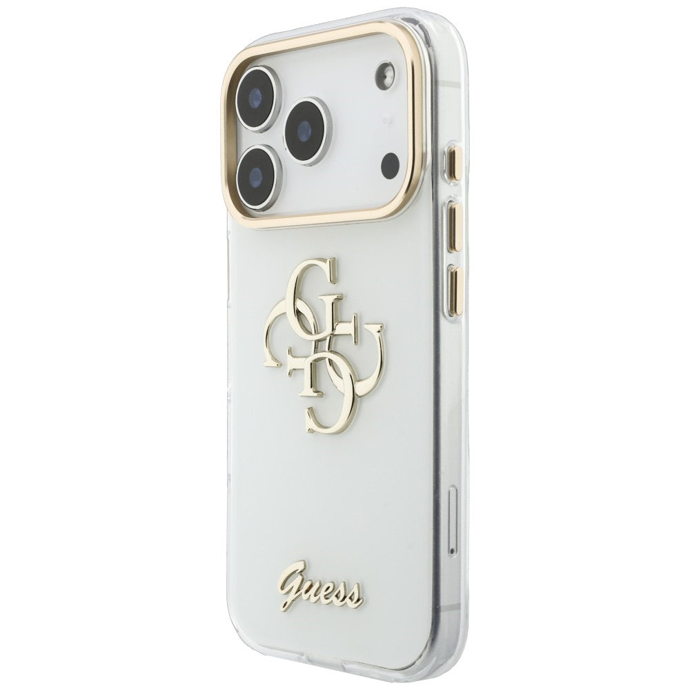 Θήκη για Apple iPhone 18 Pro Max / 17 Pro Max, Guess, IML 4G Metal Script, Λευκό