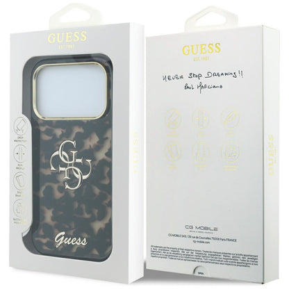 Θήκη για Apple iPhone 18 Pro Max / 17 Pro Max, Guess, IML 4G Metal Script, Καφέ