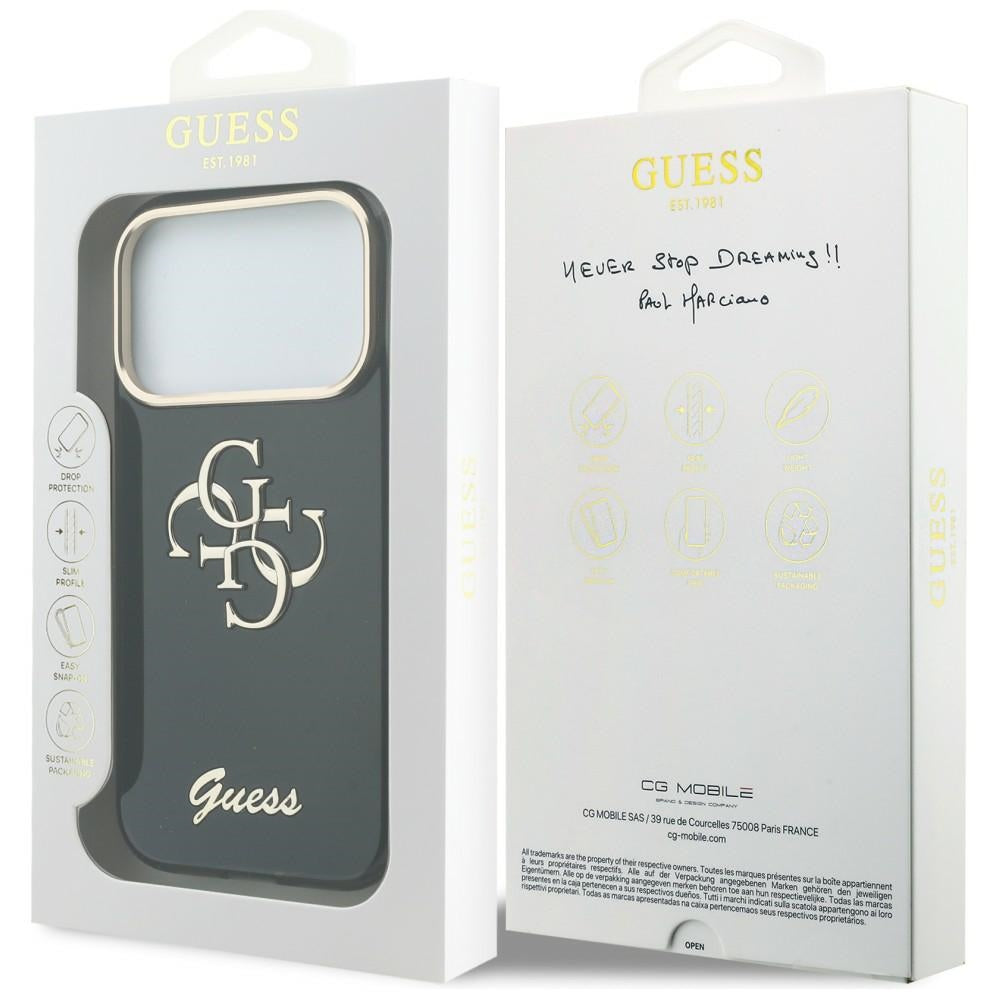 Θήκη για Apple iPhone 18 Pro Max / 17 Pro Max, Guess, IML 4G Metal Script, Μαύρο