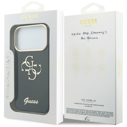Θήκη για Apple iPhone 18 Pro Max / 17 Pro Max, Guess, IML 4G Metal Script, Μαύρο