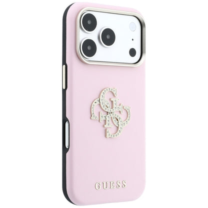 Θήκη για Apple iPhone 18 Pro Max / 17 Pro Max, Guess, Smooth Big Strass Logo, Ροζ