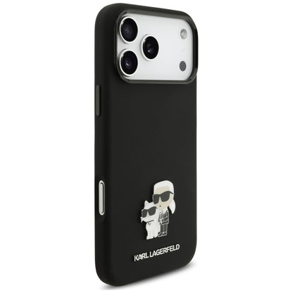 Θήκη για Apple iPhone 18 Pro Max / 17 Pro Max, Karl Lagerfeld, Karl & Choupette Metal Pin, Μαύρη