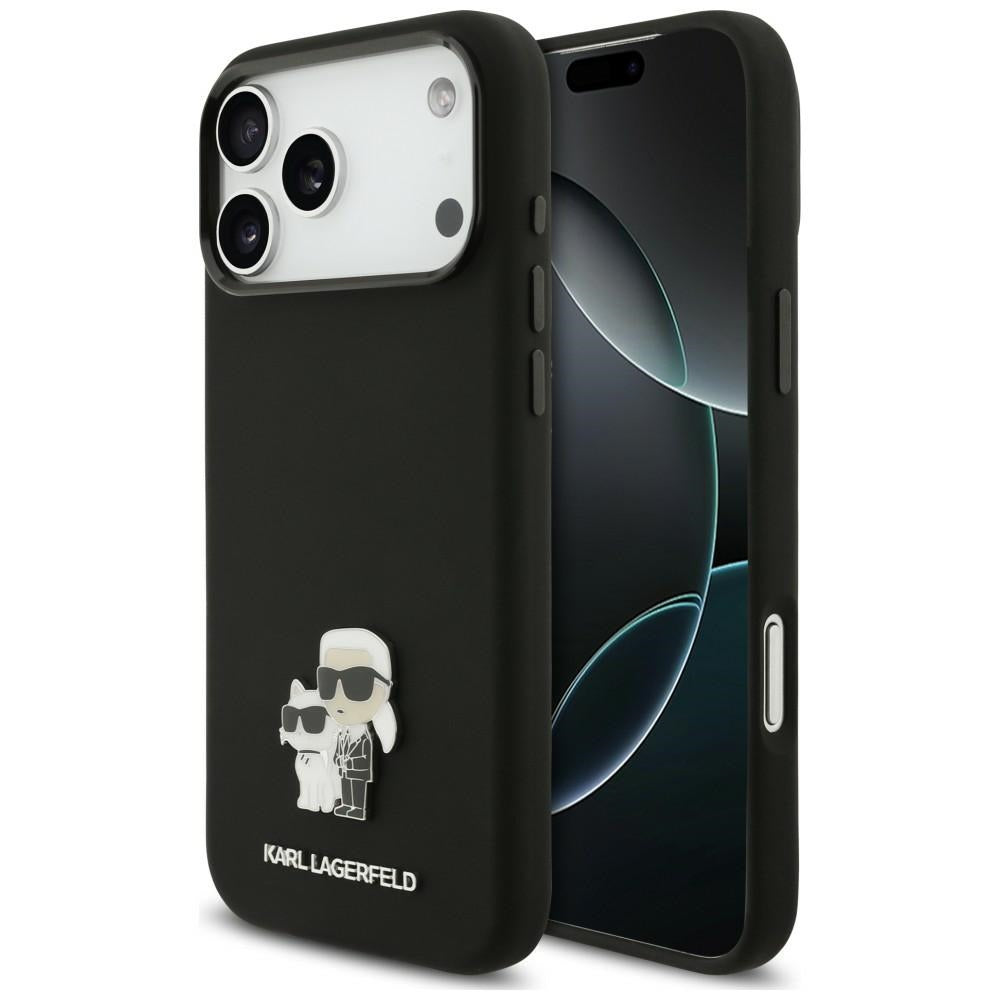 Θήκη για Apple iPhone 18 Pro Max / 17 Pro Max, Karl Lagerfeld, Karl & Choupette Metal Pin, Μαύρη