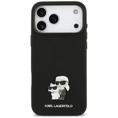 Θήκη για Apple iPhone 18 Pro Max / 17 Pro Max, Karl Lagerfeld, Karl & Choupette Metal Pin, Μαύρη