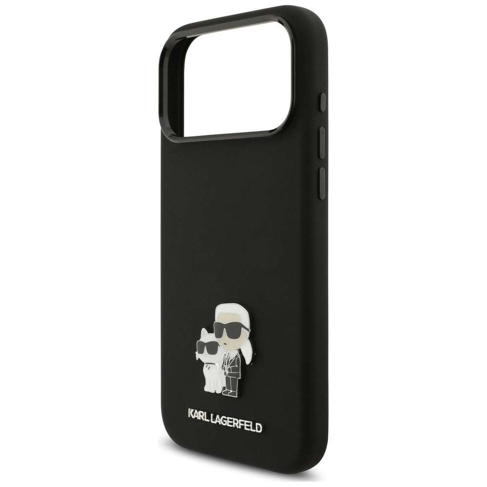 Θήκη για Apple iPhone 18 Pro Max / 17 Pro Max, Karl Lagerfeld, Karl & Choupette Metal Pin, Μαύρη