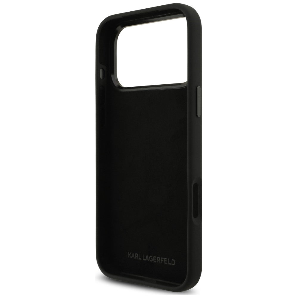 Θήκη για Apple iPhone 18 Pro Max / 17 Pro Max, Karl Lagerfeld, Karl & Choupette Metal Pin, Μαύρη