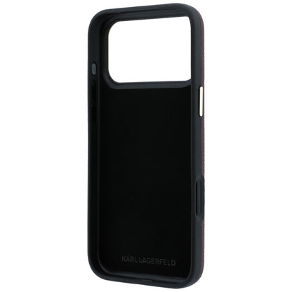 Θήκη για Apple iPhone 18 Pro Max / 17 Pro Max, Karl Lagerfeld, Λείο Μεγάλο Ρητινώδες Λογότυπο Υπογραφής, Βυσσινί