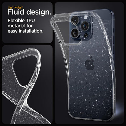 Θήκη για Apple iPhone 18 Pro Max / 17 Pro Max, Techsuit, SparkleSkin, Διαφανής