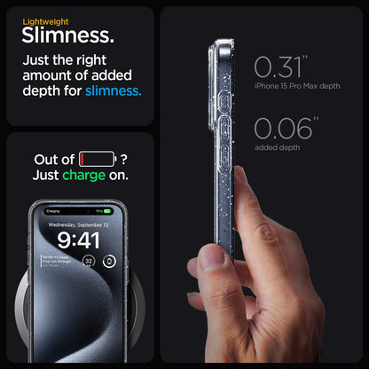 Θήκη για Apple iPhone 18 Pro Max / 17 Pro Max, Techsuit, SparkleSkin, Διαφανής