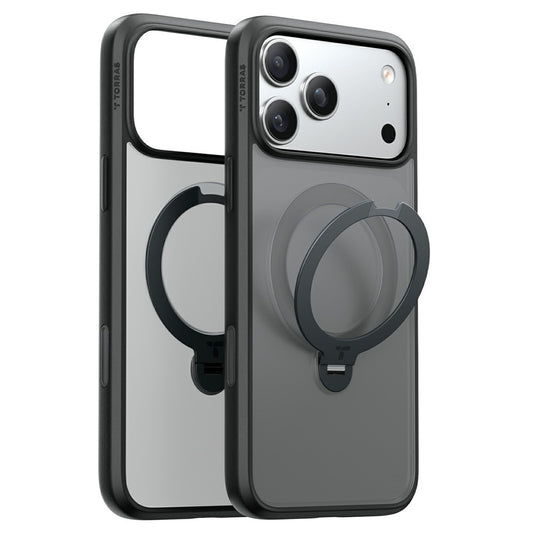 Θήκη MagSafe για Apple iPhone 18 Pro Max / 17 Pro Max, Torras, Ostand Spin, Μαύρο