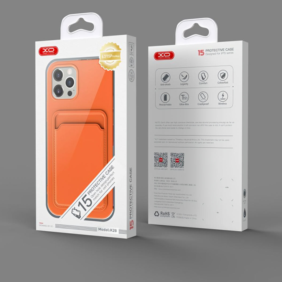 Θήκη για Apple iPhone 15, XO Design, Θήκη Κάρτας, Μωβ