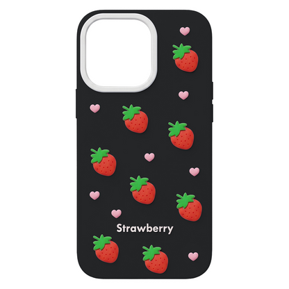 Θήκη για Apple iPhone 17 Pro, OEM, Strawberry, Μαύρη