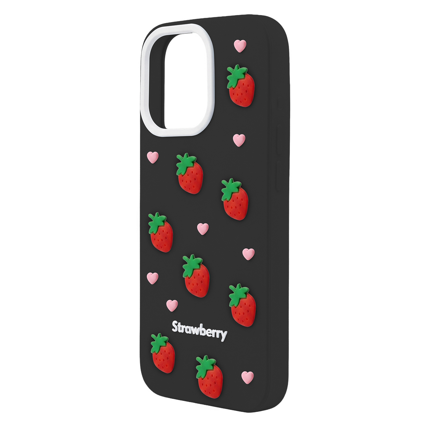 Θήκη για Apple iPhone 15 Pro / 14 Pro, OEM, Strawberry, Μαύρη