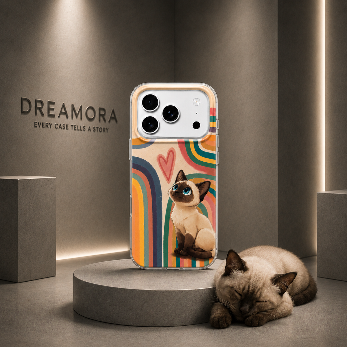 Θήκη για Apple iPhone 16 Pro Max, Perfect Case, Dreamora Kitty, Πολύχρωμο