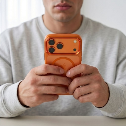 Θήκη για Apple iPhone 18 Pro / 17 Pro, Tech-Protect, Magmat CC, Πορτοκαλί Διαφανής