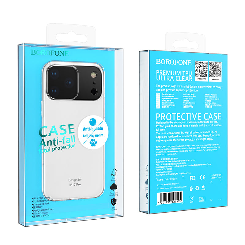 Θήκη για Apple iPhone 17 Pro, Borofone, BI4 Ice, Διαφανής