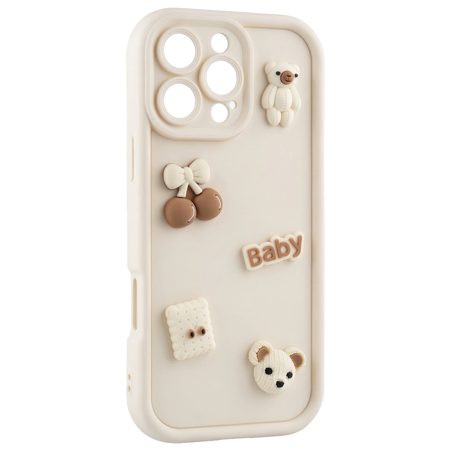 Θήκη για Apple iPhone 13, OEM, Ultra Trendy 3D Bear, Μπεζ