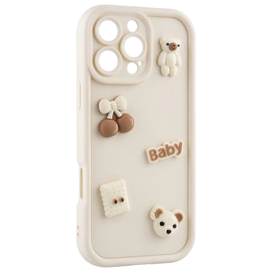 Θήκη για Apple iPhone 13, OEM, Ultra Trendy 3D Bear, Μπεζ