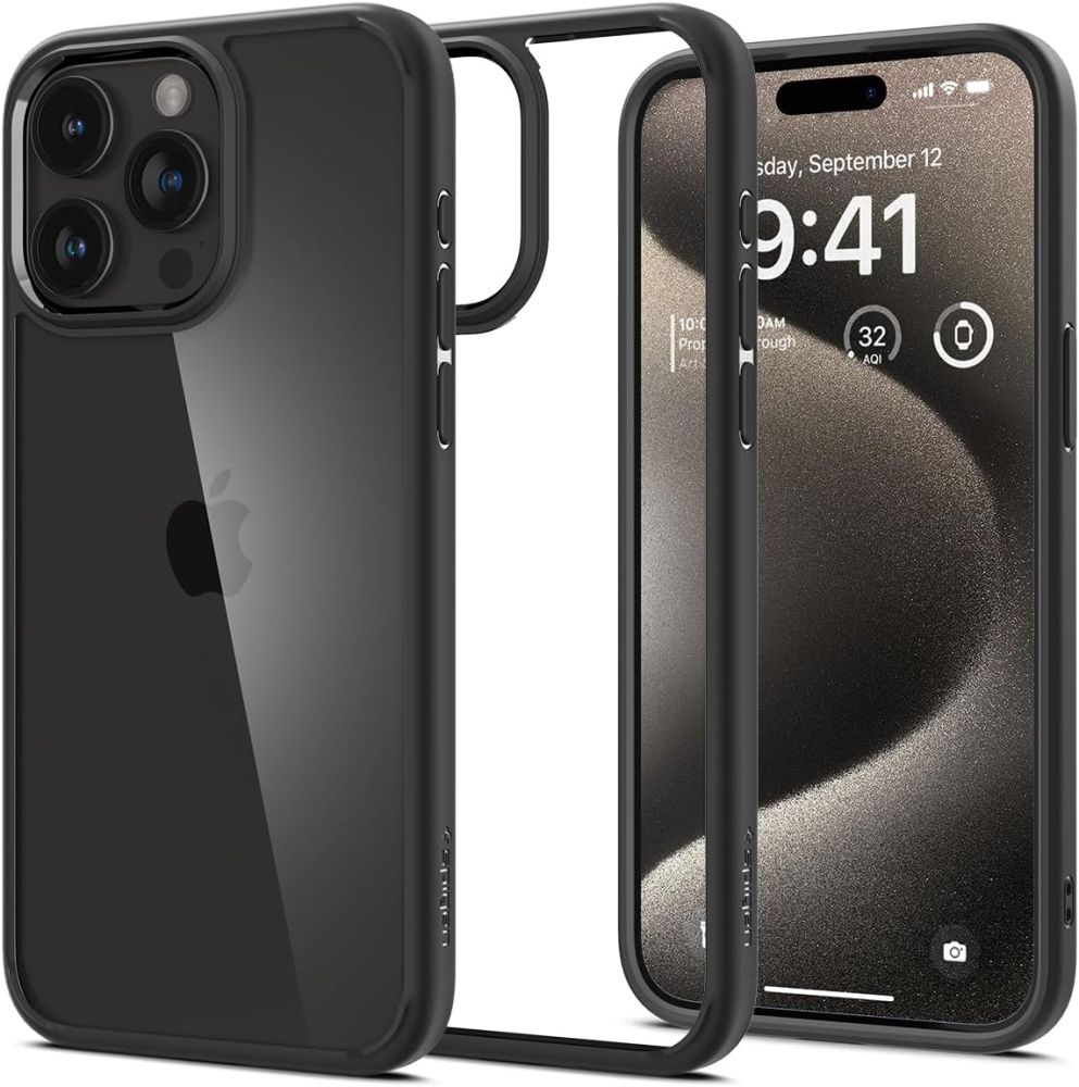 Θήκη για Apple iPhone 15 Pro Max, Spigen, Ultra Hybrid, Μαύρο ACS06570 