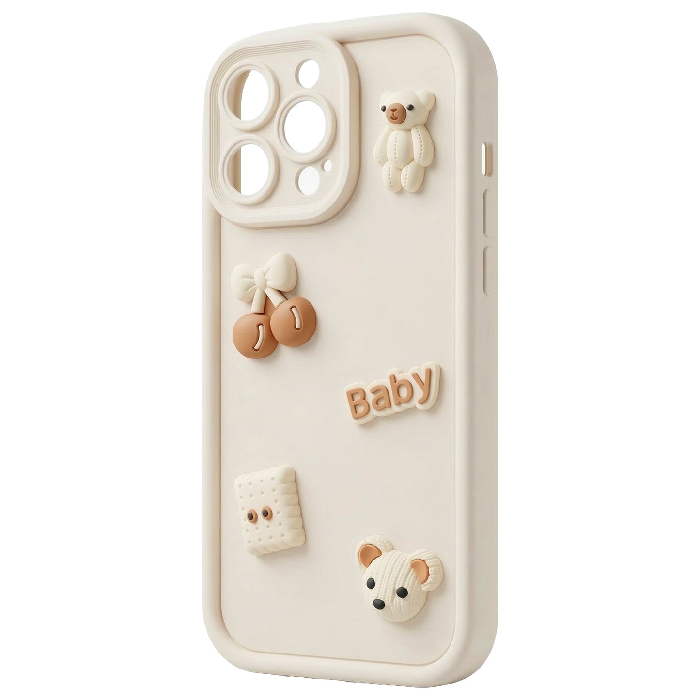 Θήκη για Apple iPhone 13, OEM, Ultra Trendy 3D Bear, Μπεζ