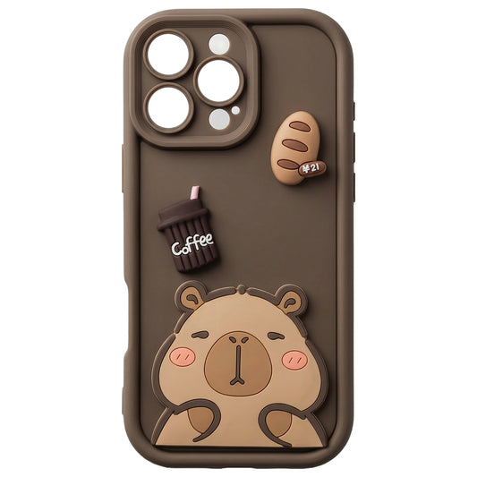 Θήκη για Apple iPhone 15 Pro, OEM, Ultra Trendy 3D Capybara, Καφέ
