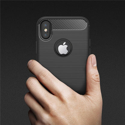 Case for Apple iPhone XS / X, Techsuit, Carbon, Black
