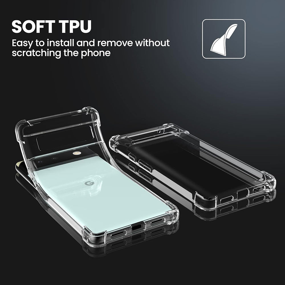 Case for Google Pixel 6 Pro, Techsuit, Shockproof Clear, Transparent