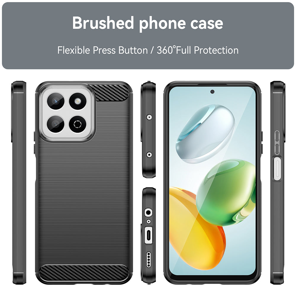 Θήκη για Honor 200 Smart, Techsuit, Carbon, Μαύρη