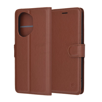 Θήκη για Honor 400, Techsuit, Leather Folio, Καφέ