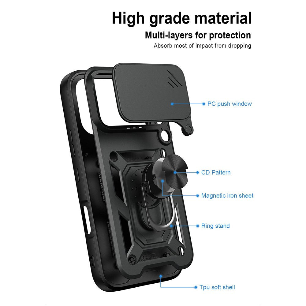 Θήκη για Honor 600, OEM, CamShield, Μαύρη