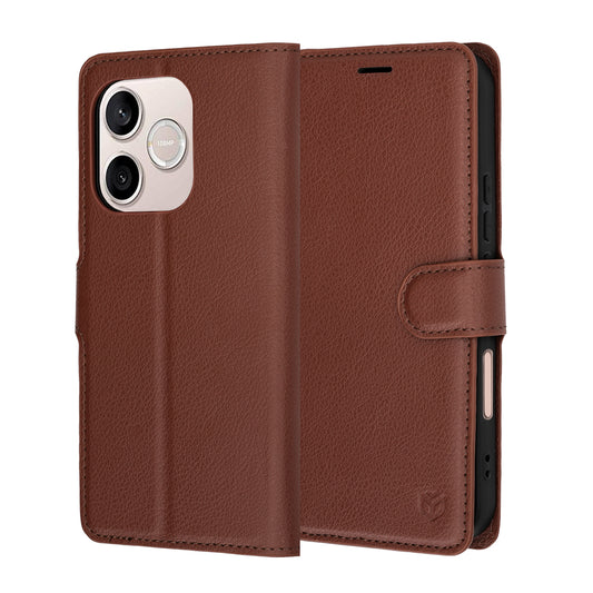 Θήκη για Honor 600 Lite, Techsuit, Leather Folio, Καφέ