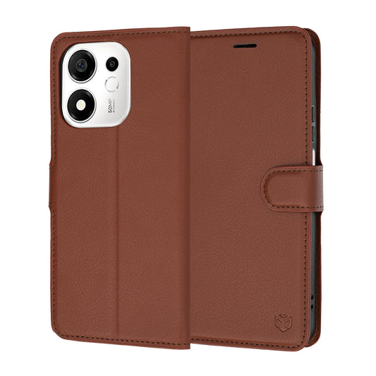 Θήκη για Honor 600 Smart, Techsuit, Leather Folio, Καφέ