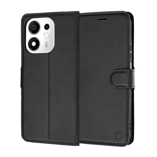 Θήκη για Honor 600 Smart, Techsuit, Leather Folio, Μαύρο