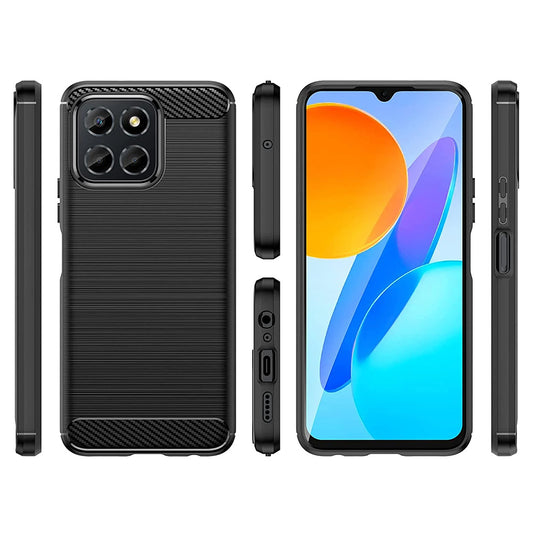 Θήκη για Honor 70 Lite / X6 / X8 5G, Techsuit, Carbon, Μαύρο
