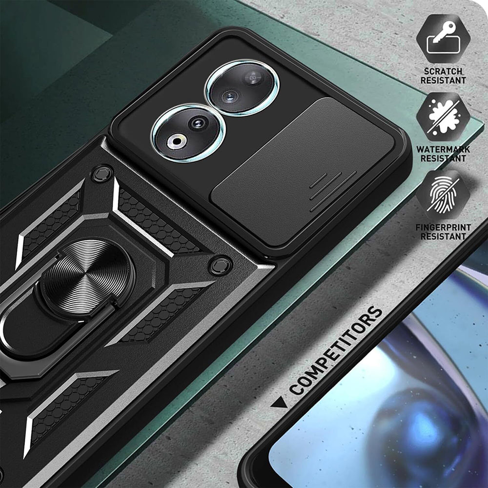 Θήκη για Honor 90, Techsuit, CamShield, Μαύρο