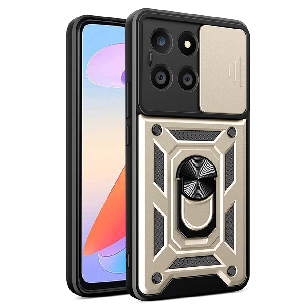 Θήκη για Honor X6a, Techsuit, CamShield, Χρυσή