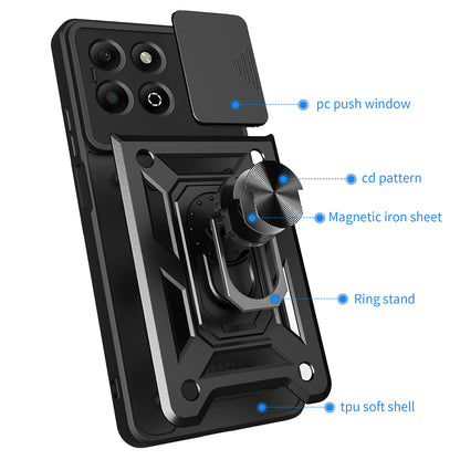 Θήκη για Honor X6b, Techsuit, CamShield, Μαύρο