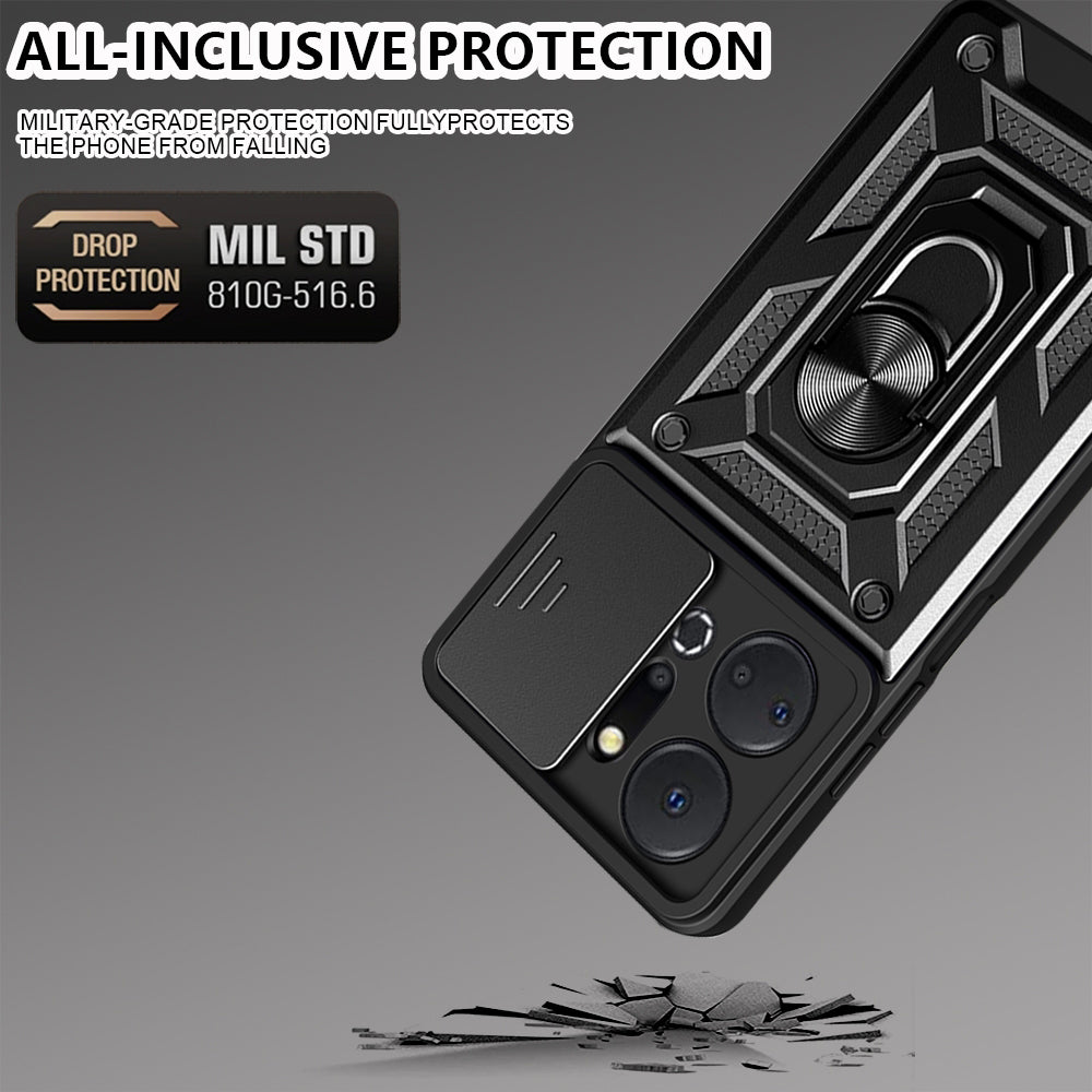 Θήκη για Honor X7a, Techsuit, CamShield, Μαύρο