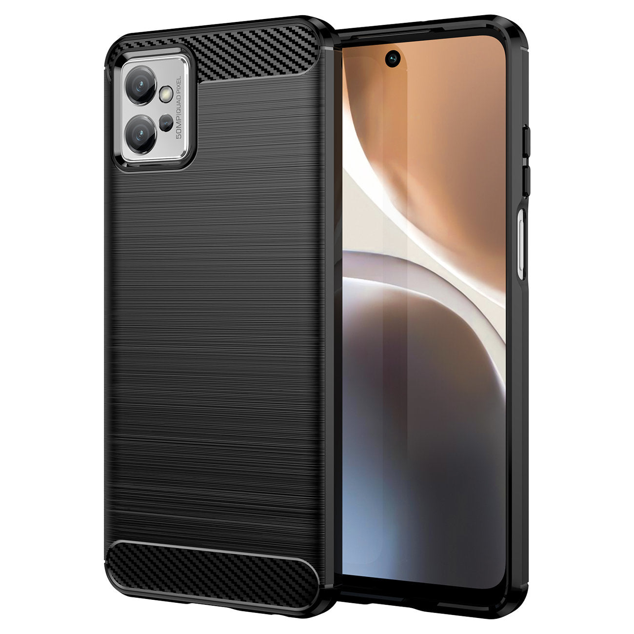 Θήκη για Honor X8a, OEM, Carbon Pro, Μαύρη
