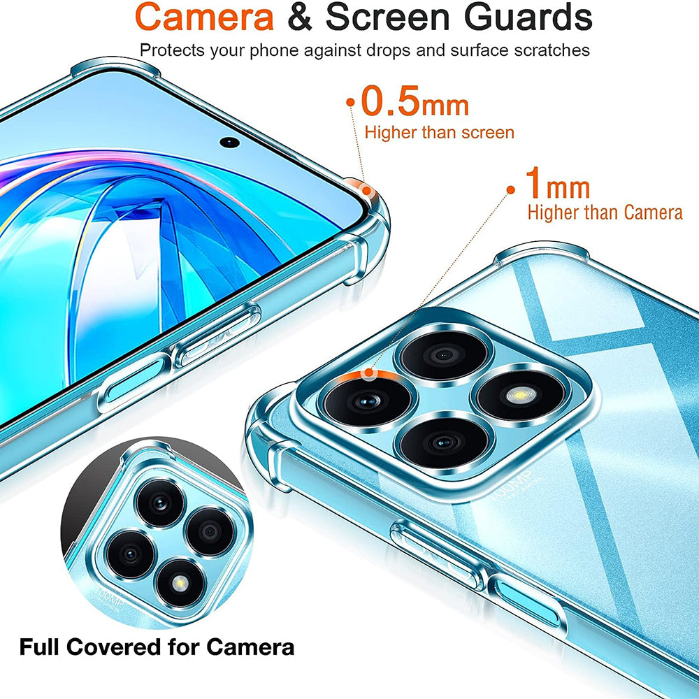 Case for Honor X8a, Techsuit, Shockproof Clear, Transparent
