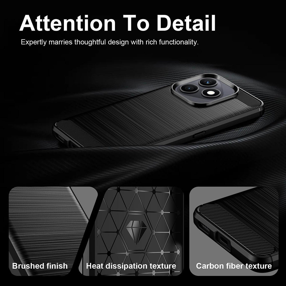 Θήκη για Honor X8d, Techsuit, Carbon, Μαύρο
