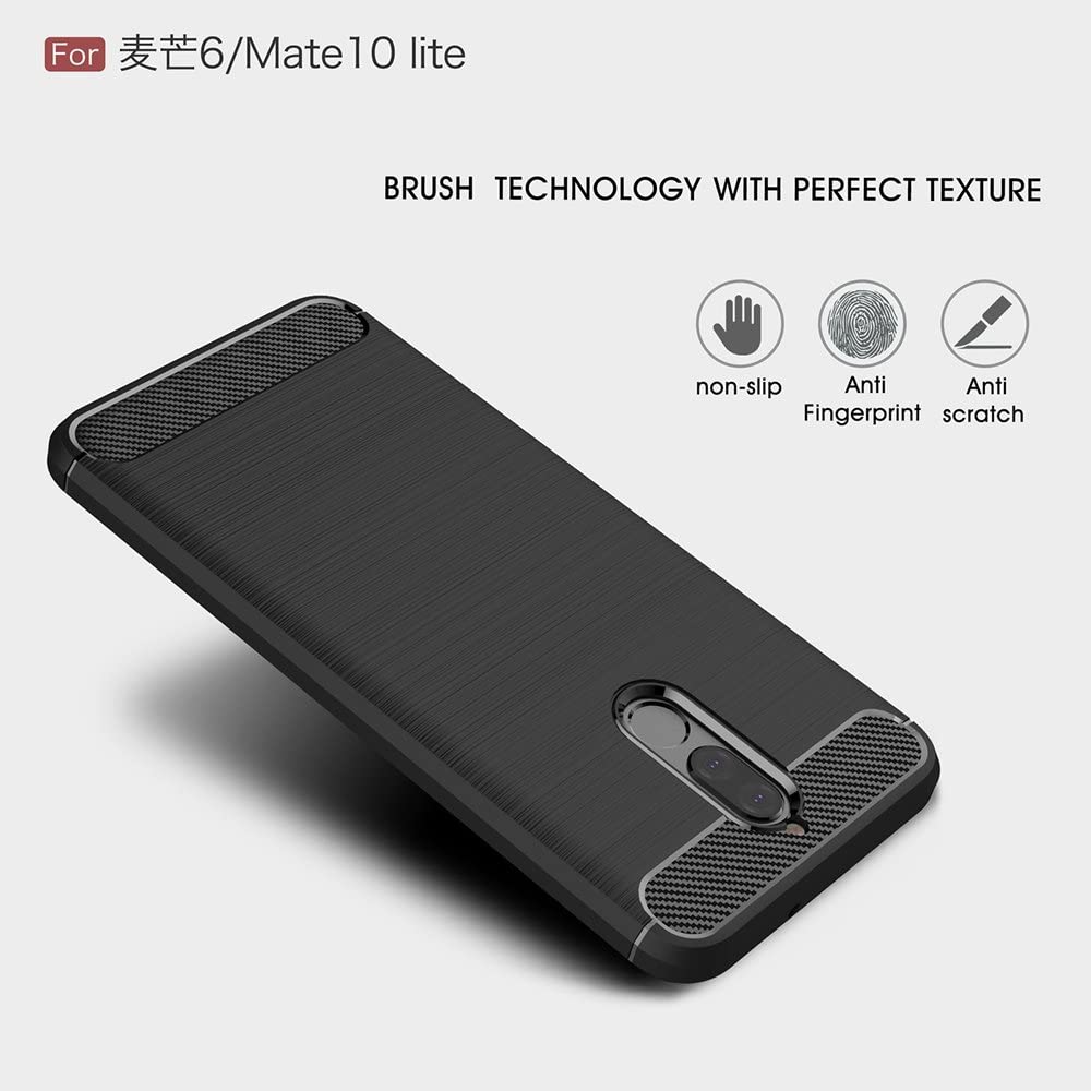 Case for Huawei Mate 10 Lite, Techsuit, Carbon, Black