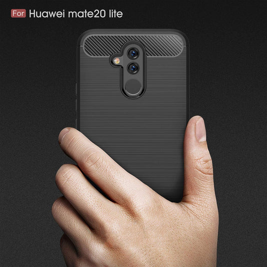 Θήκη για Huawei Mate 20 Lite, Techsuit, Carbon, Μαύρο