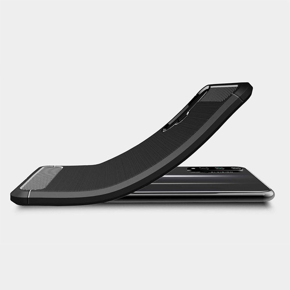Θήκη για Huawei nova 5T / Honor 20, Techsuit, Carbon, Μαύρο