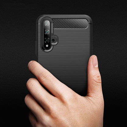 Θήκη για Huawei nova 5T / Honor 20, Techsuit, Carbon, Μαύρο