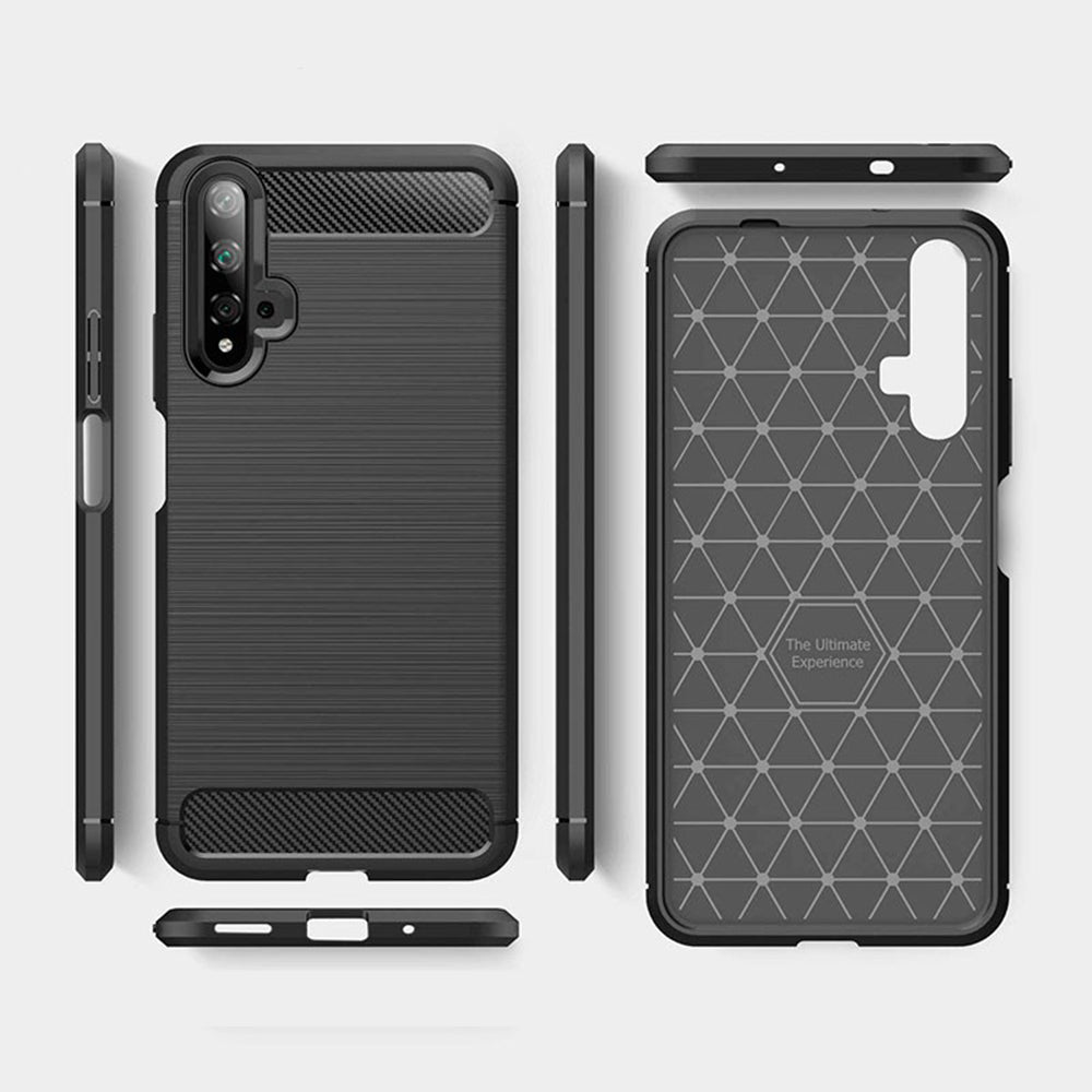 Θήκη για Huawei nova 5T / Honor 20, Techsuit, Carbon, Μαύρο